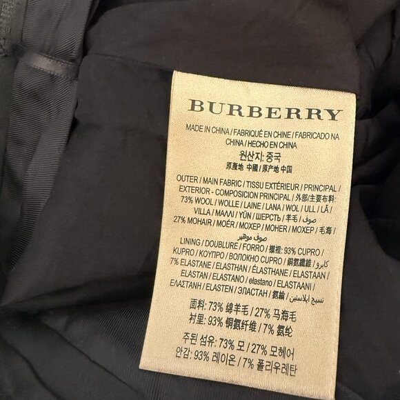 BURBERRY UNIFORM Wool Slim Tuxedo Trousers Pants Black Size US 2 - Picture 7 of 12
